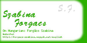 szabina forgacs business card