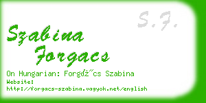 szabina forgacs business card